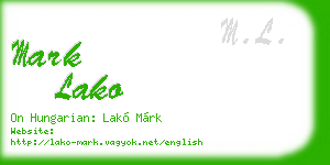 mark lako business card