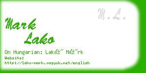 mark lako business card